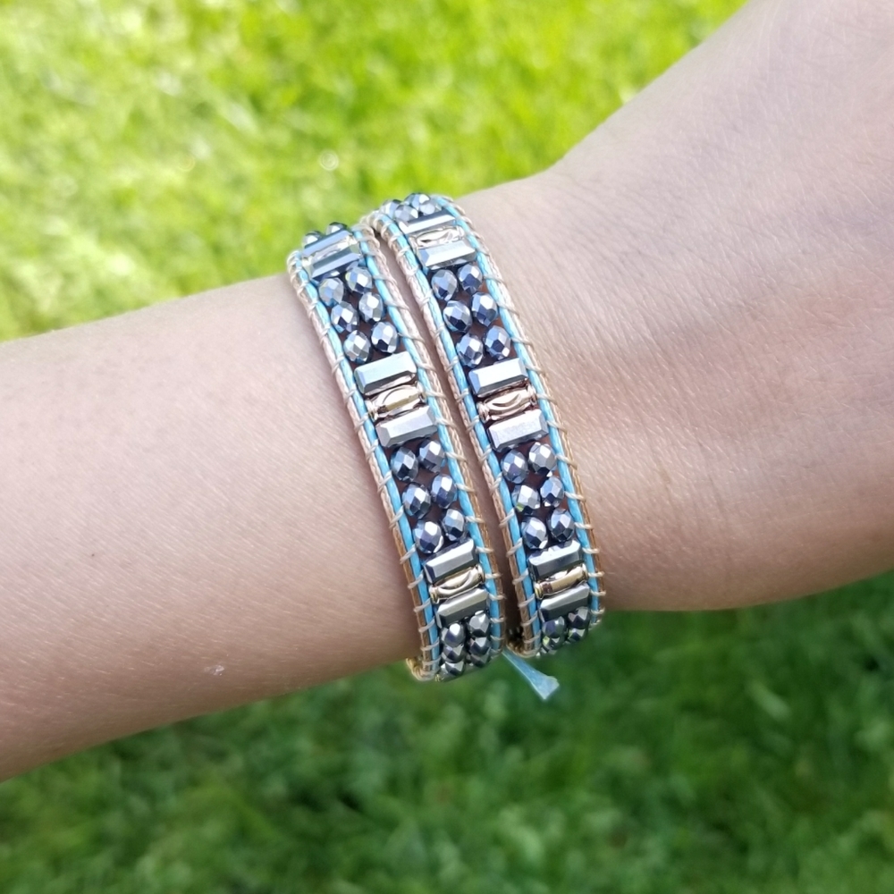 NEW Handmade Katie Soleil 2 Wrap Bracelet Choker - Picture 4 of 4